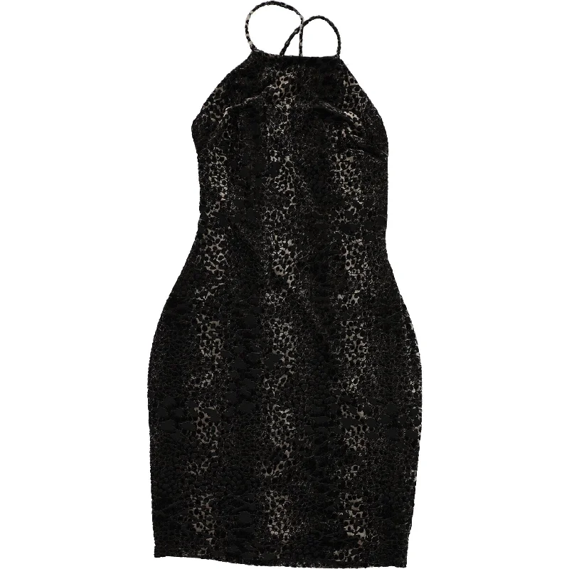 ladies-bodycon-dress-sustainable-snap-GUESS Womens Bodycon Slip Dress, Black, Small