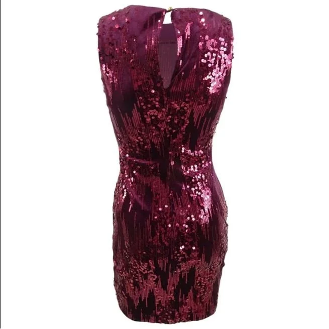 ladies-bodycon-dress-cerulean-cute-Emerald Sundae Junior's Sequined Velvet Bodycon Dress Purple Size Large