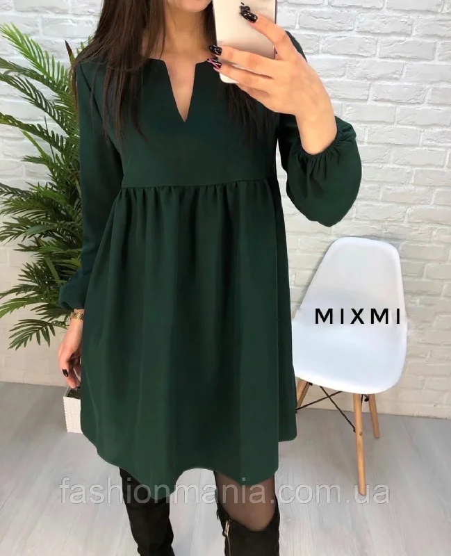 Women's party dress mesh glow -Women Casual  High Waist Mini Dress Long sleeve Sexy V-Neck Solid Color Party Lantern Sleeve Dress 2021 Autumn New Fashion Dress