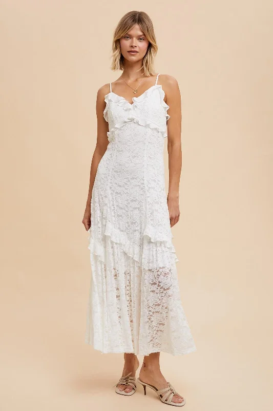 ladies-maxi-dress-limited-luster-Off-White Vintage Lace Maxi Dress