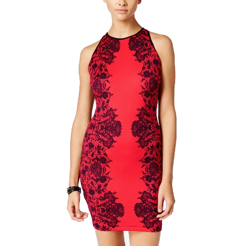 ladies-bodycon-dress-indigo-itch-B Darlin Juniors' High-Neck Bodycon Dress Red Size 6