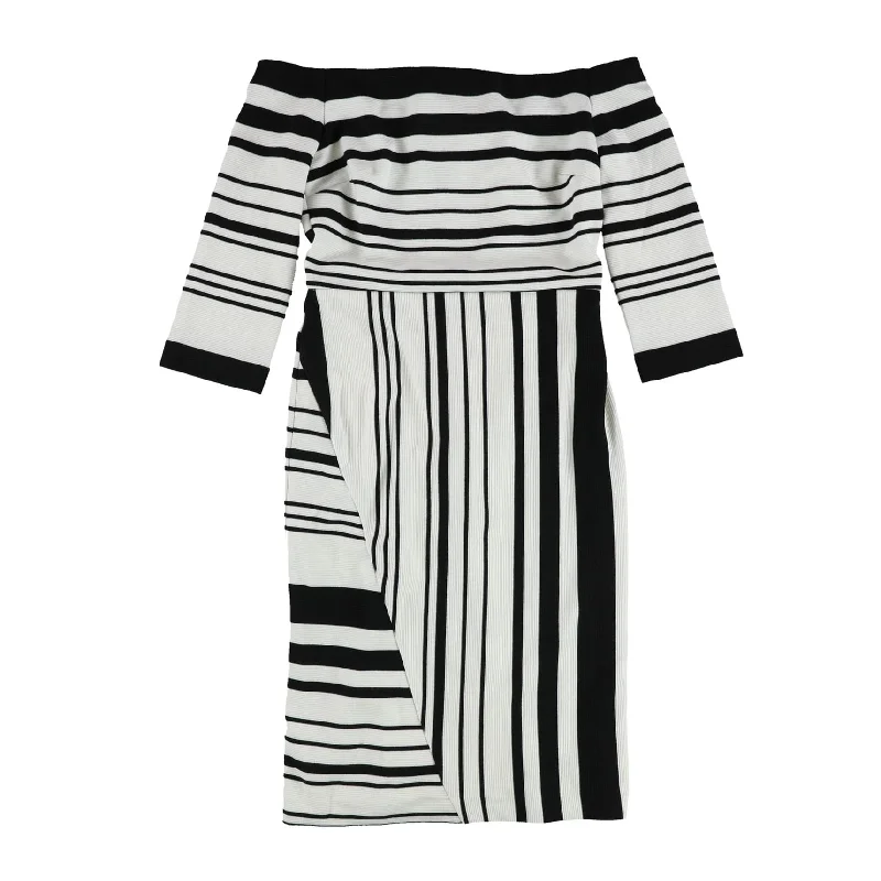 ladies-bodycon-dress-sexy-snap-Bar Iii Womens Striped A-Line Bodycon Dress