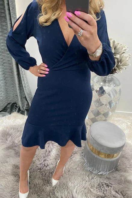 ladies-bodycon-dress-cocktail-crush-Navy Cut Out Bodycon Dress