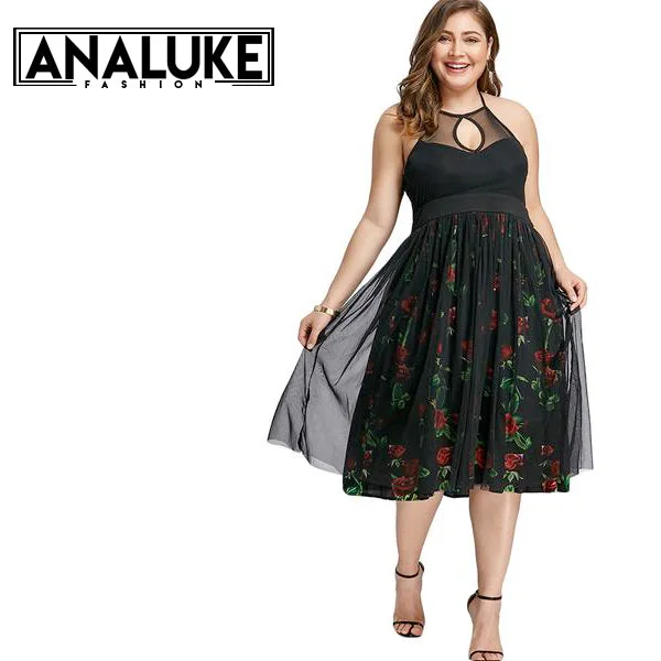 Women's party dress buzz pop -Plus Size Vintage Party Dress