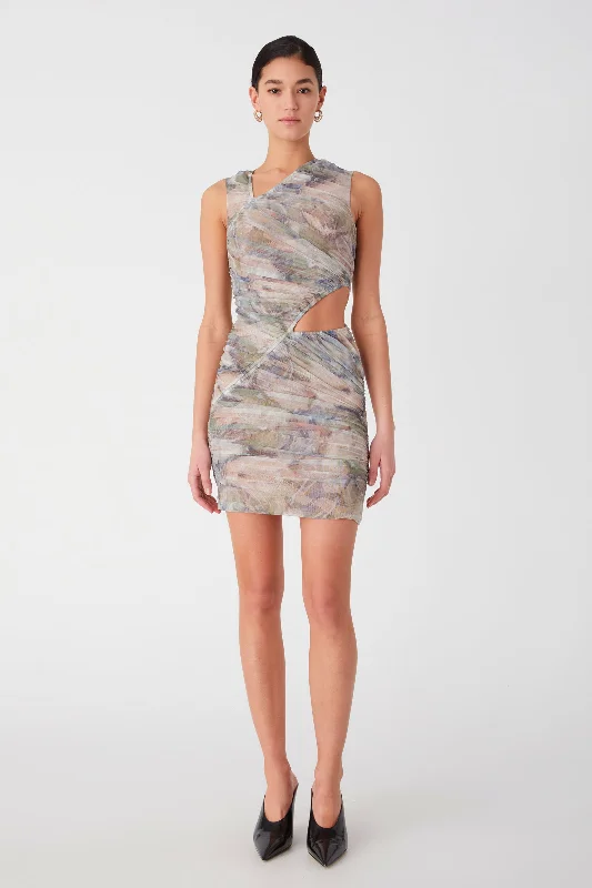 ladies-mini-dress-a-line-airy-Misha Itzel Mini Dress - Dream Print