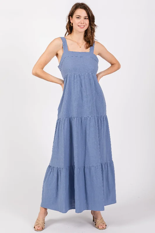 ladies-maxi-dress-pastel-prance-Blue Tiered Maxi Dress