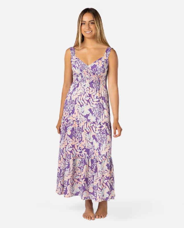 Women's party dress peak chic -Palm Party Maxi Dress - Purple