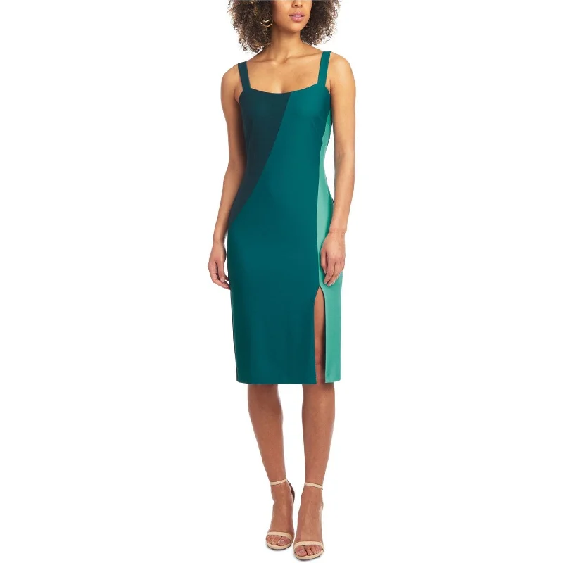 ladies-bodycon-dress-weekend-wow-Rachel Roy Womens Colorblock Bodycon Dress, Green, Small