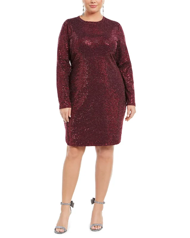 ladies-bodycon-dress-sale-snap-B Darlin Women's Trendy Plus Size Sequined Bodycon Dress Red Size 22 | Red